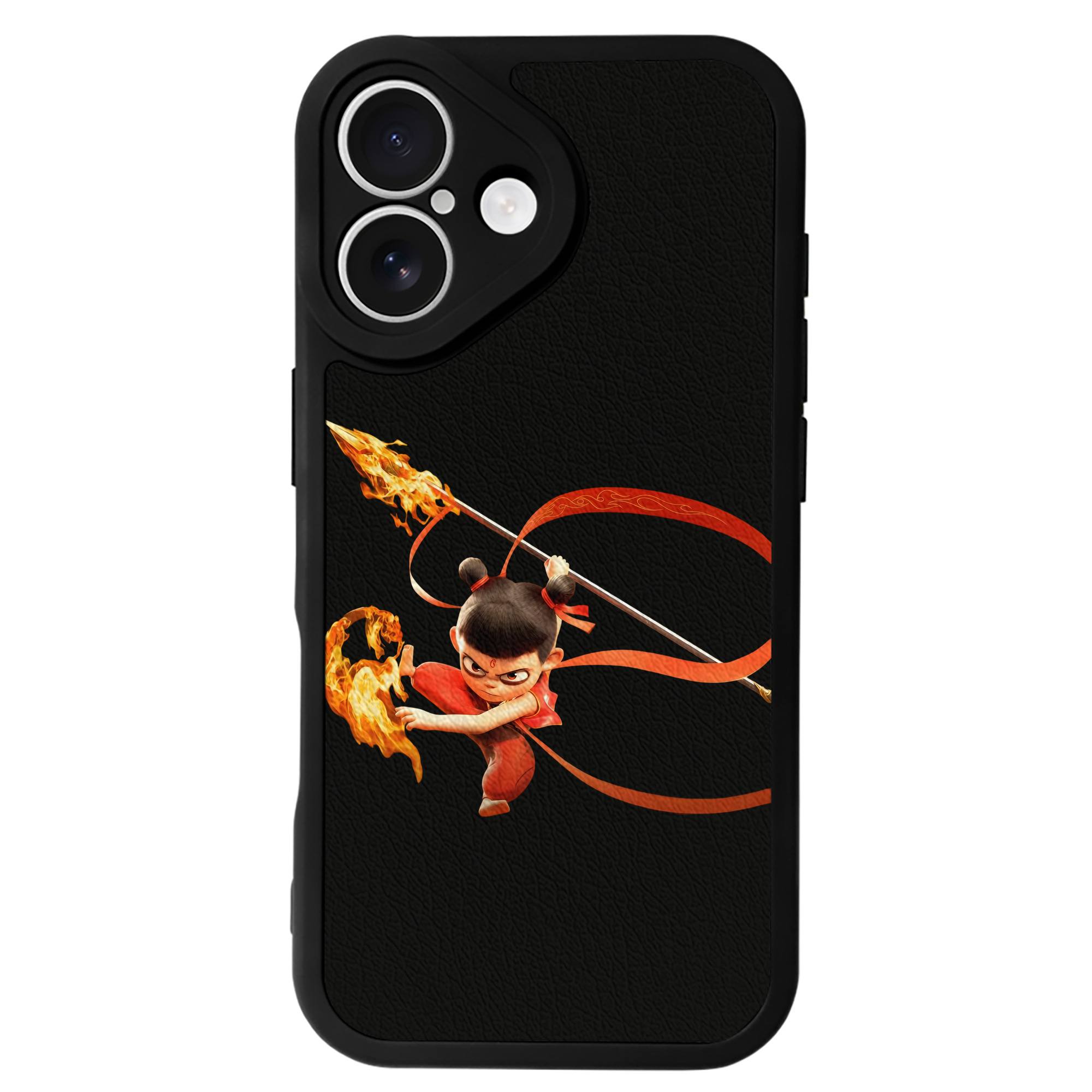 （画像用） Ne Zha 2 ナタ 魔童の大暴れ 【iPhone 16シリーズ対応】シリコンスマホケース（レザー調） 材質：シリコン
